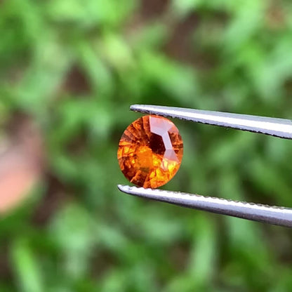 Orange Hessonite Garnet Oval 0.68 Ct Loose Gemstone For Contemporary Jewelry 💎✨