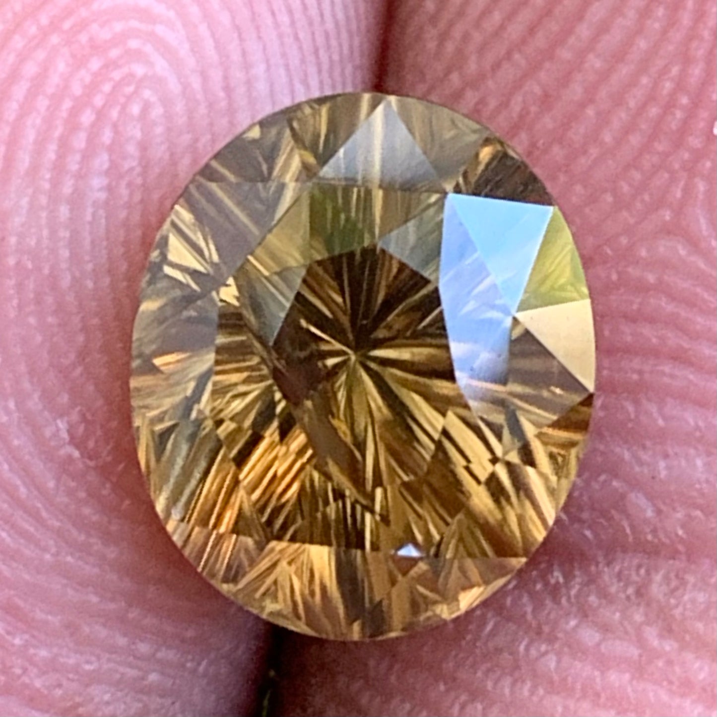 Golden Yellow Zircon Oval 4.8 ct Cracked Cheap Loose Gem Stone from Sri Lanka